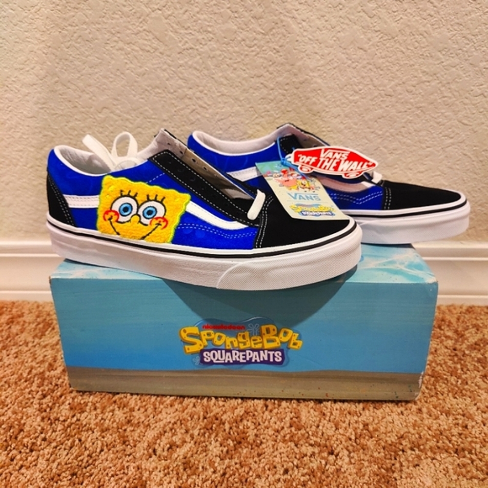 Rare Brand New old skool Vans SpongeBob SquarePants Size Men's 7.0 Women's 8.5